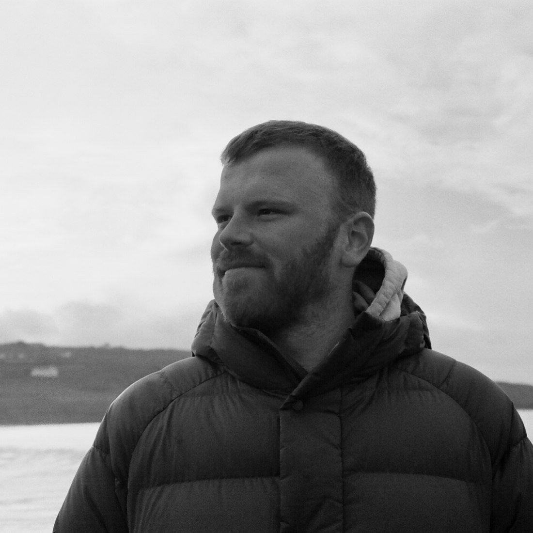 Black and white portrait of Josh